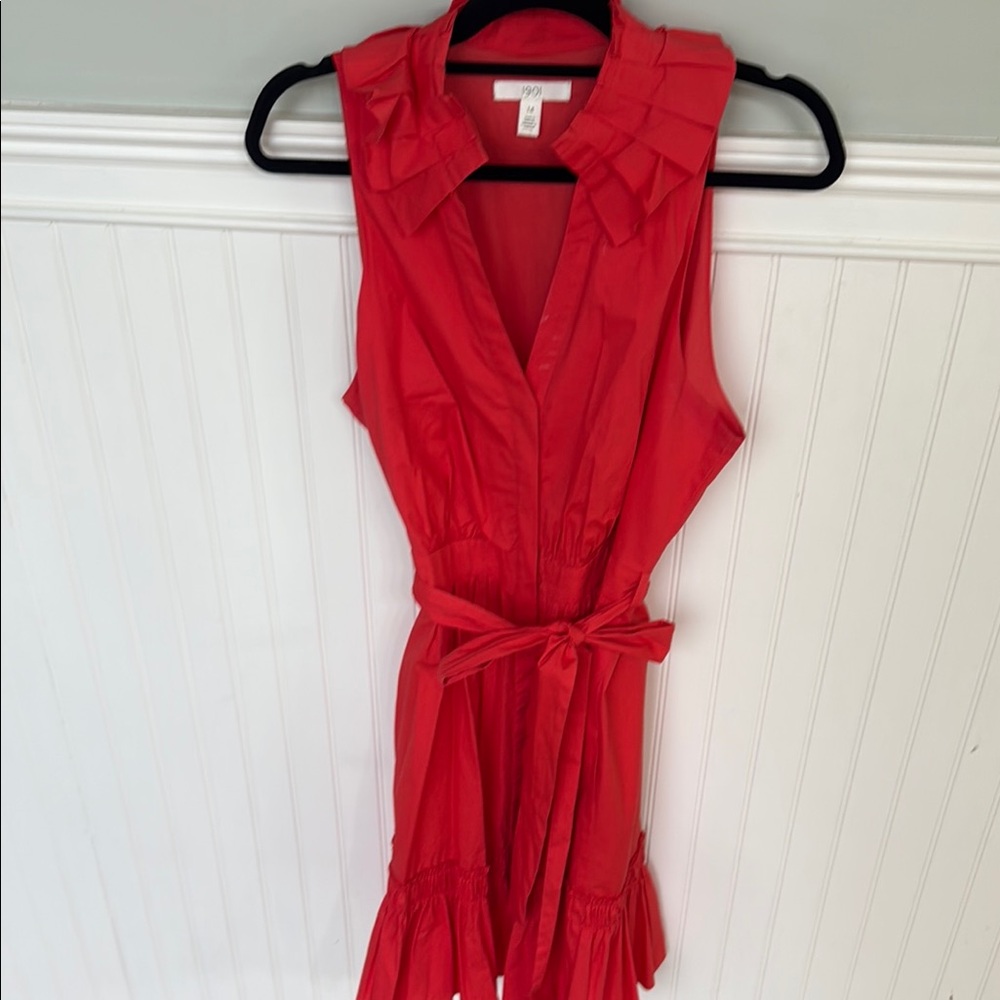 1901 Red Sleeveless Dress